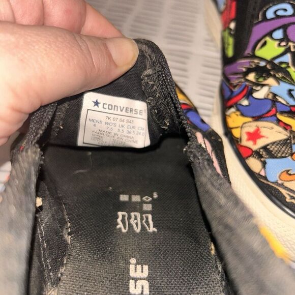 Converse All Star Cartoon Low slip on shoes 100143R Women's‎ 7.5 Mens 6 - Picture 8 of 9